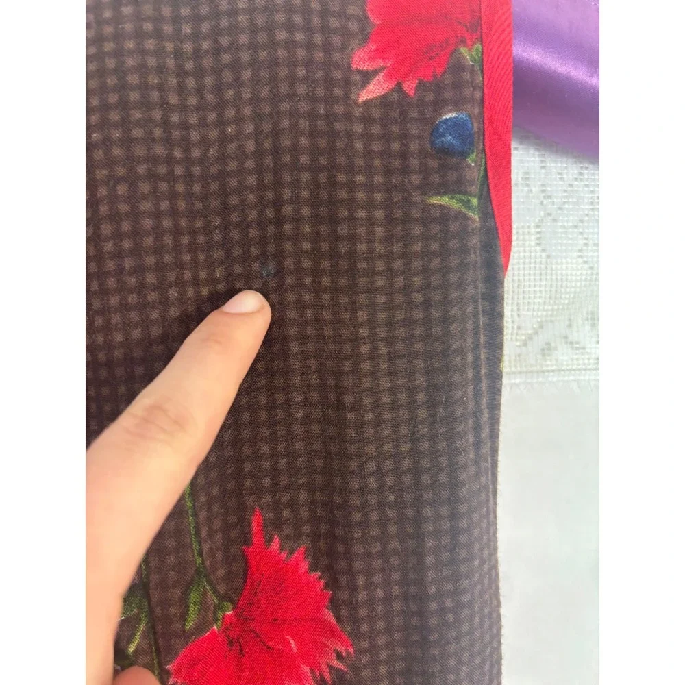 Little Girl's Vintage Red+Brown Folk‎ Dress
